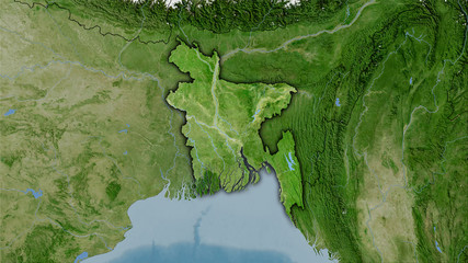 Bangladesh, satellite B - dark glow