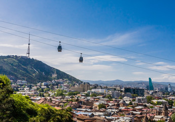 Funicular railway from Rike Park to Narikala Fortress in old Tbilisi, Republic of Georgia. © Nikolai Korzhov