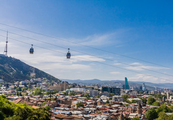 Funicular railway from Rike Park to Narikala Fortress in old Tbilisi, Republic of Georgia. © Nikolai Korzhov