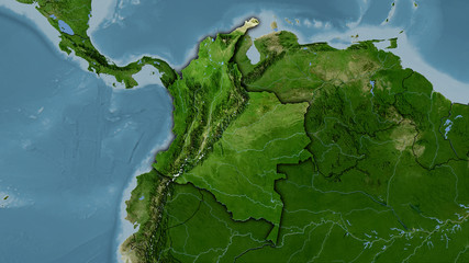 Colombia, satellite B - dark glow
