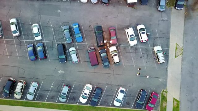 Bird's Eye View of TGI Fridays and the Parking Lot