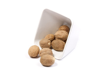 nutmeg isolated on white