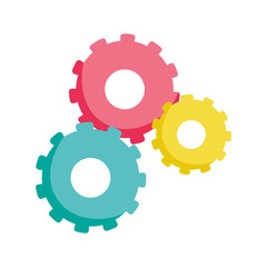 gears cogwheel settings isolated icon design