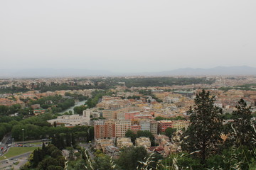 Fototapeta na wymiar aerial view of rome city italy