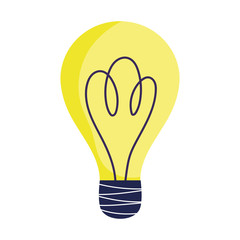 Fototapeta premium light bulb creativity and innovation isolated icon design