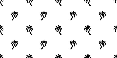 palm tree seamless pattern coconut tree vector island tropical ocean beach summer scarf isolated cartoon tile background repeat wallpaper illustration design