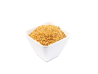 sesame seeds on white background