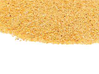 sesame seeds on white background