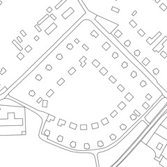 Part of urban plan of a town. Vector map for your design.