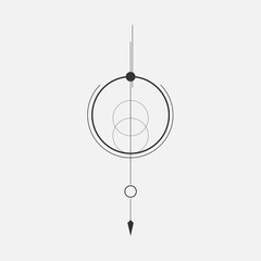 minimalist geometric design elements tattoo. - hipster concept.