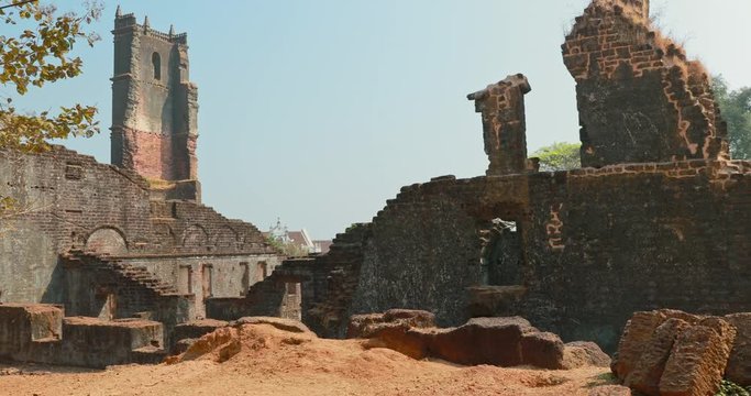 Old Goa, India. Main Altar Of Church Of St. Augustine In Ruined Church Complex. Church Was Completed In 1602. World Heritage Site, Churches And Convents Of Goa