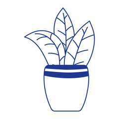 potted plant decoration isolated icon design