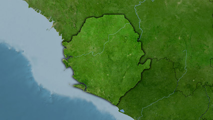 Sierra Leone, satellite B - dark glow