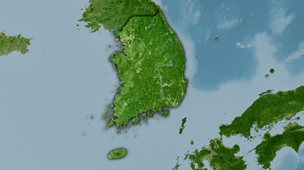 South Korea, satellite B - dark glow