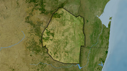 Swaziland, satellite B - dark glow