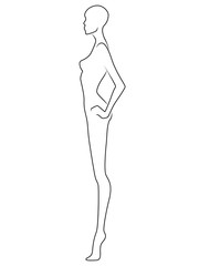 Black outline of woman
