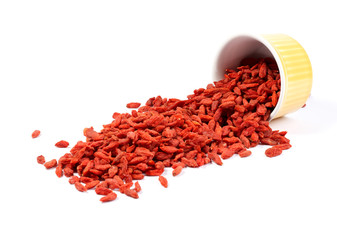 Goji Berry on white background