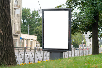 vertical billboard in the city