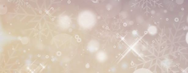 Christmas abstract background with soft bokeh and golden lights