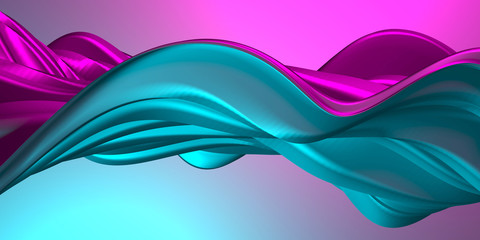 Colorful Liquid metallic wavy background