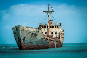 old rusty ship