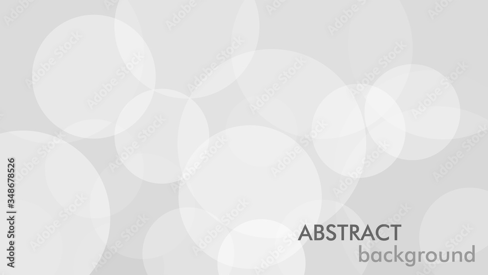 Poster Abstract background with gray circle. White and grey abstract modern transparency circle presentation background. Vector circles template vector design. Object web design. Round shape. Minimal poster.