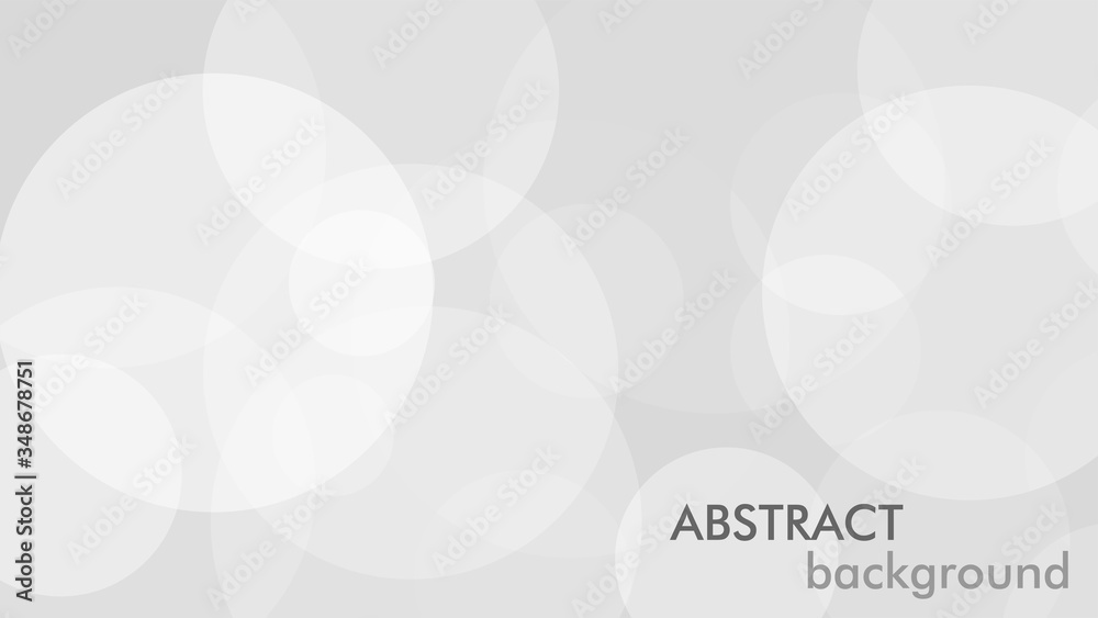 Poster Abstract background with gray circle. White and grey abstract modern transparency circle presentation background. Vector circles template vector design. Object web design. Round shape. Minimal poster.
