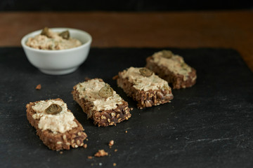 smoked fish rillette with capers