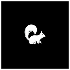 Squirrel icon logo vector illustration