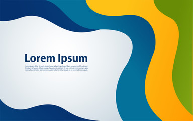 Colorful abstract geometric background.Trend gradient. Fluid shapes composition.