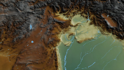 F.A.T.A., Pakistan - outlined. Relief