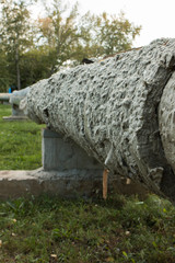 The process of warming the heating network. Laying labor.