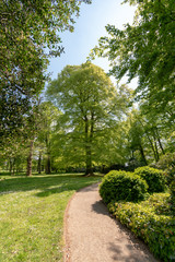 East Frisian Park in spring with sunshine