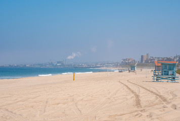 An empty Redondo Beach during pandemic
