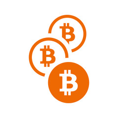 Bitcoin digital currency, chain vector icon, cryptocurrency 