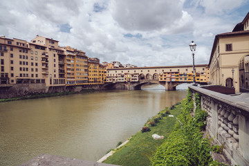 The cities are empty. Spot of an empty Florence city centre, Italy during Coronavirus Covid-19 quarantine. Florence, Italy. April 30, 2020.