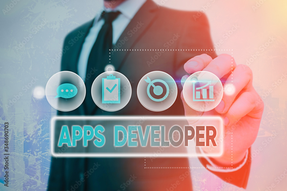 Poster handwriting text apps developer. conceptual photo graphic artist software programmer and analyst exp
