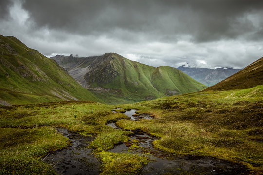 Dramatic views in the Alaska alpine