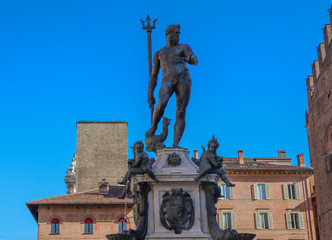 Neptune statue in Bologna square - Italy