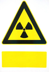 Radio active sign. Hazard symbol for  website design logo