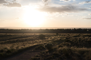Colorful clouds during a sunset. 
