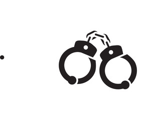 handcuffs icon vector symbol template design trendy