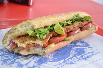 sandwich meat chicken