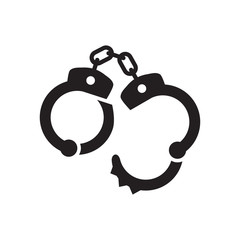 handcuffs icon vector symbol template design trendy