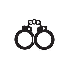 handcuffs icon vector symbol template design trendy