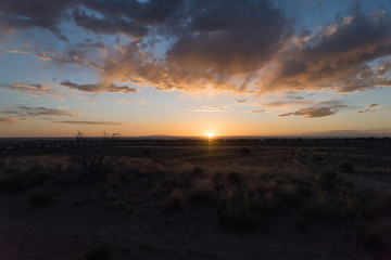 Fototapeta na wymiar Sunset view in Albuquerque, New Mexico. 