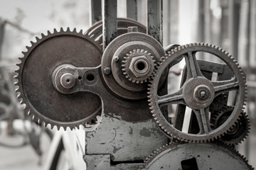 gears on a metal background