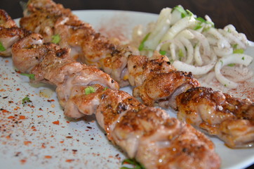 meat steak shish kebeb tahini