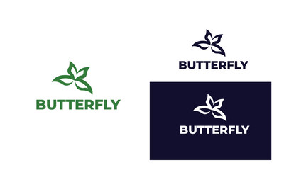 Colorful butterfly logo with modern style can be used for business, spa, fashion, cosmetics, salon, health care, In design with a monarch, wings, Papilio, given black and white color, vector EPS 10