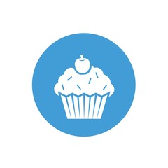 birthday cupcake icon vector illustration design